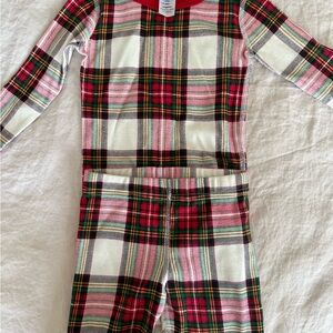 Hanna Anderson toddler Long John PJ set- Holiday Family print -2T